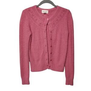 The Reeds Women's Sz XS Pink Cardigan Sweater Super Soft Fuzzy